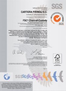 CARTIERA PIRINOLI SC - Certificato FSC 2021